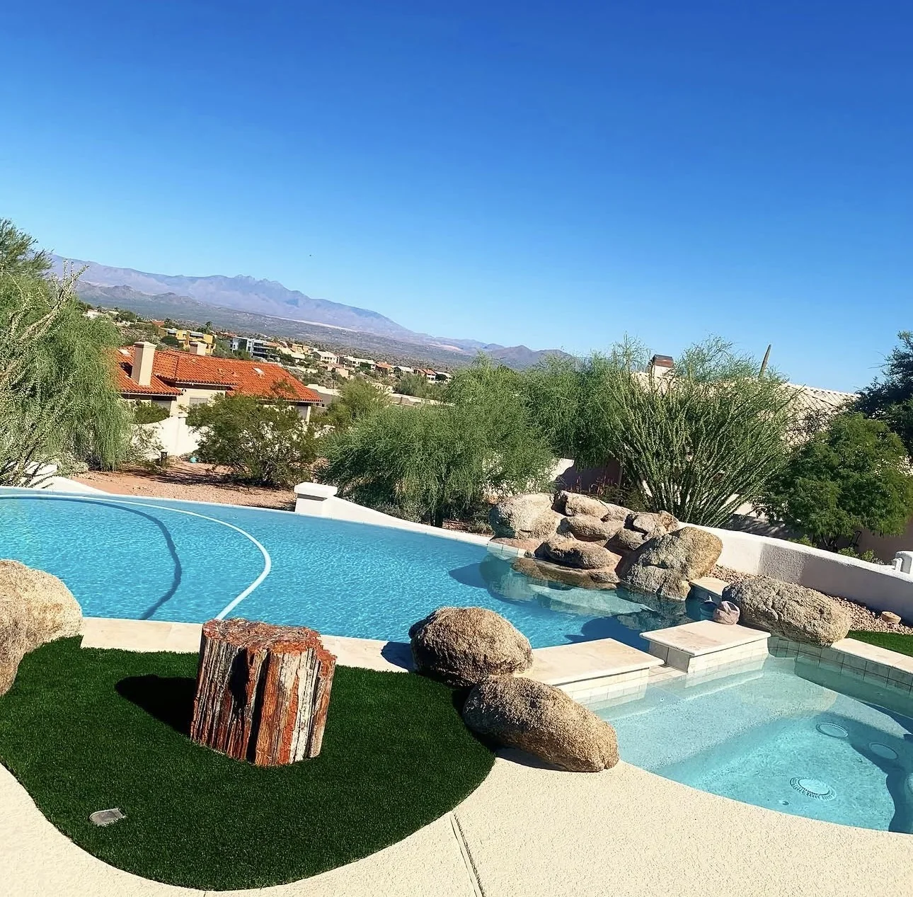 Arizona hardscape and swimming pool